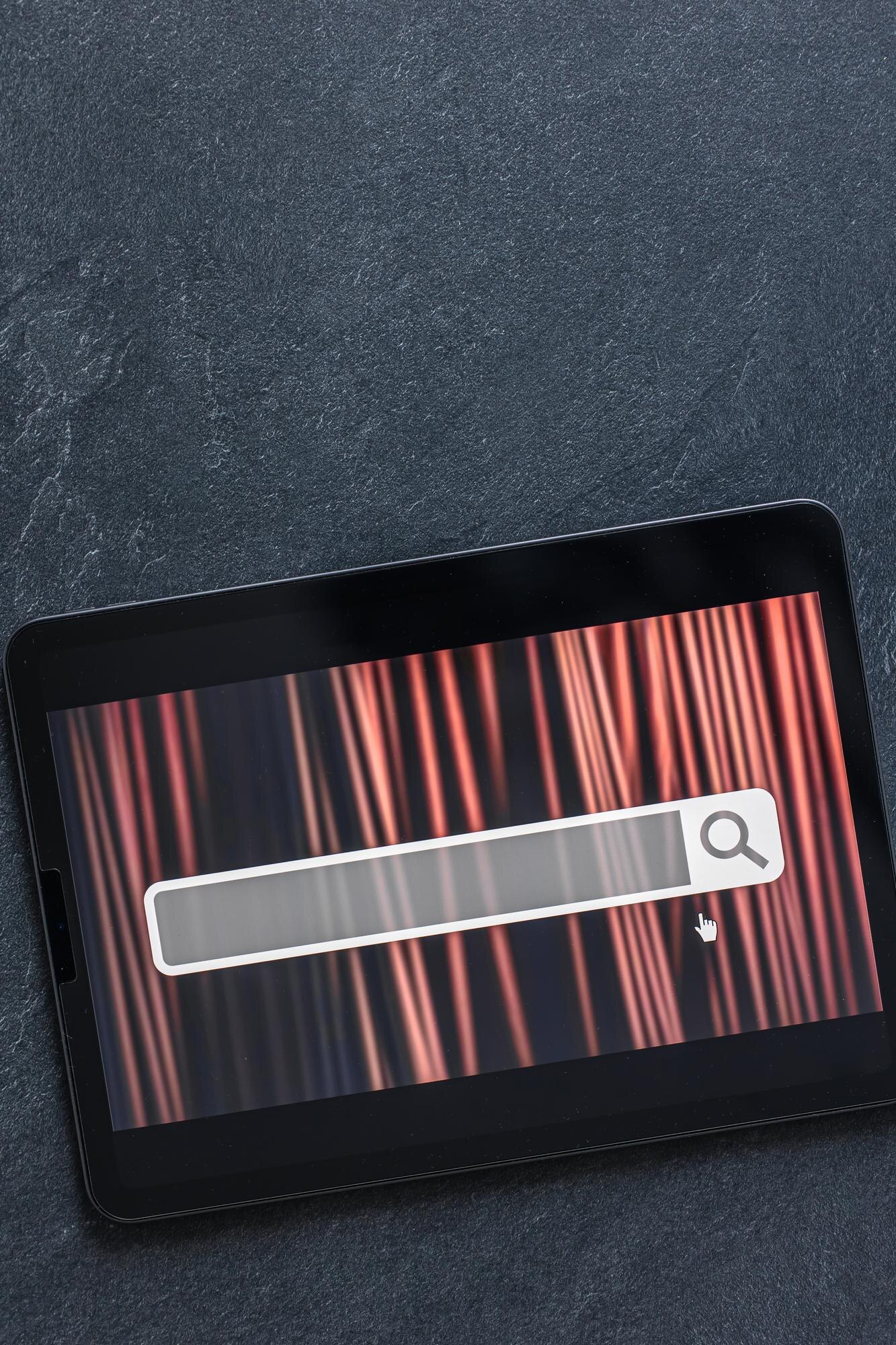 Google AI search and conversational answers on a laptop